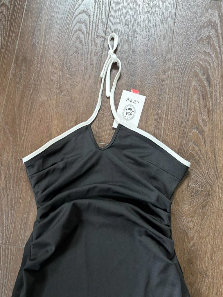 Cider Black Maxi Dress With White Bow Detail Bnwt Size Small By Vintage Y2k — image 5 of 7